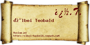 Ölbei Teobald névjegykártya